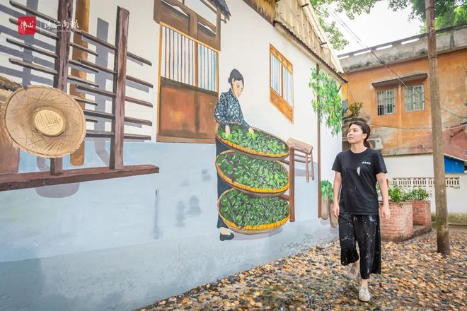 现代“神笔马良”!顺德90后墙绘师用笔画出满墙水乡风情→(图9) 现代“神笔马良”!顺德90后墙绘师用笔画出满墙水乡风情→(图9)