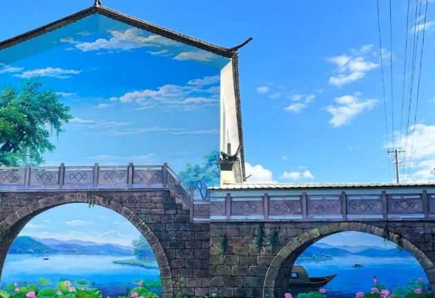 云南施甸：多彩墙绘描底色 和美乡村入画来(图3)