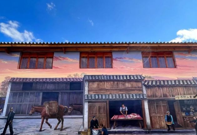 云南施甸：多彩墙绘描底色 和美乡村入画来(图4)