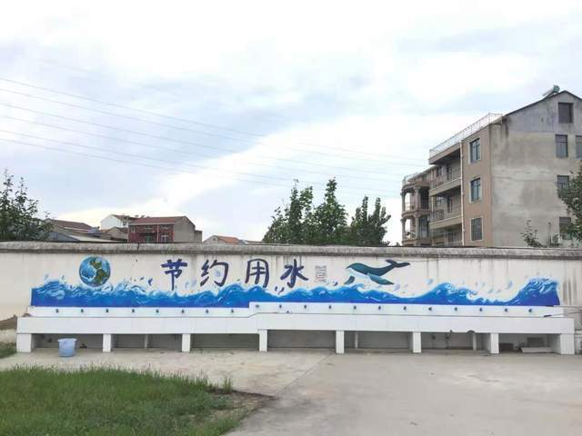 武汉一高校14名大学生在乡村义务墙绘 助力乡村振兴(图5)