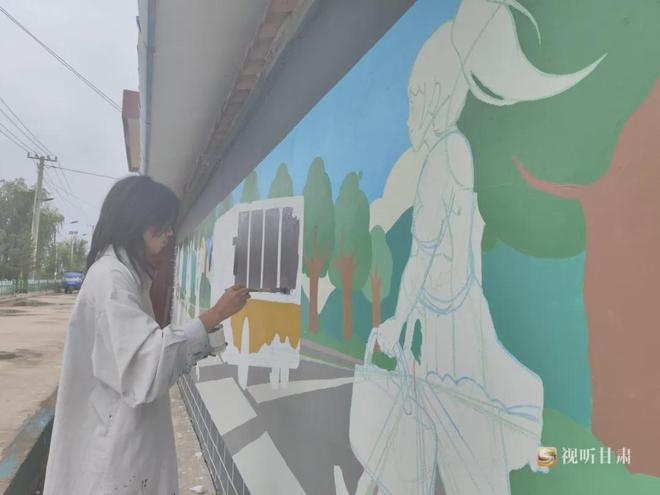 兰州大学“和美乡村美丽画卷”大型墙绘主题活动纪实(图3)