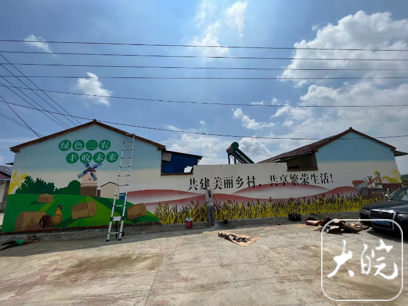 95后情侣墙绘巢湖岸打造合肥新网红打卡地(图4)